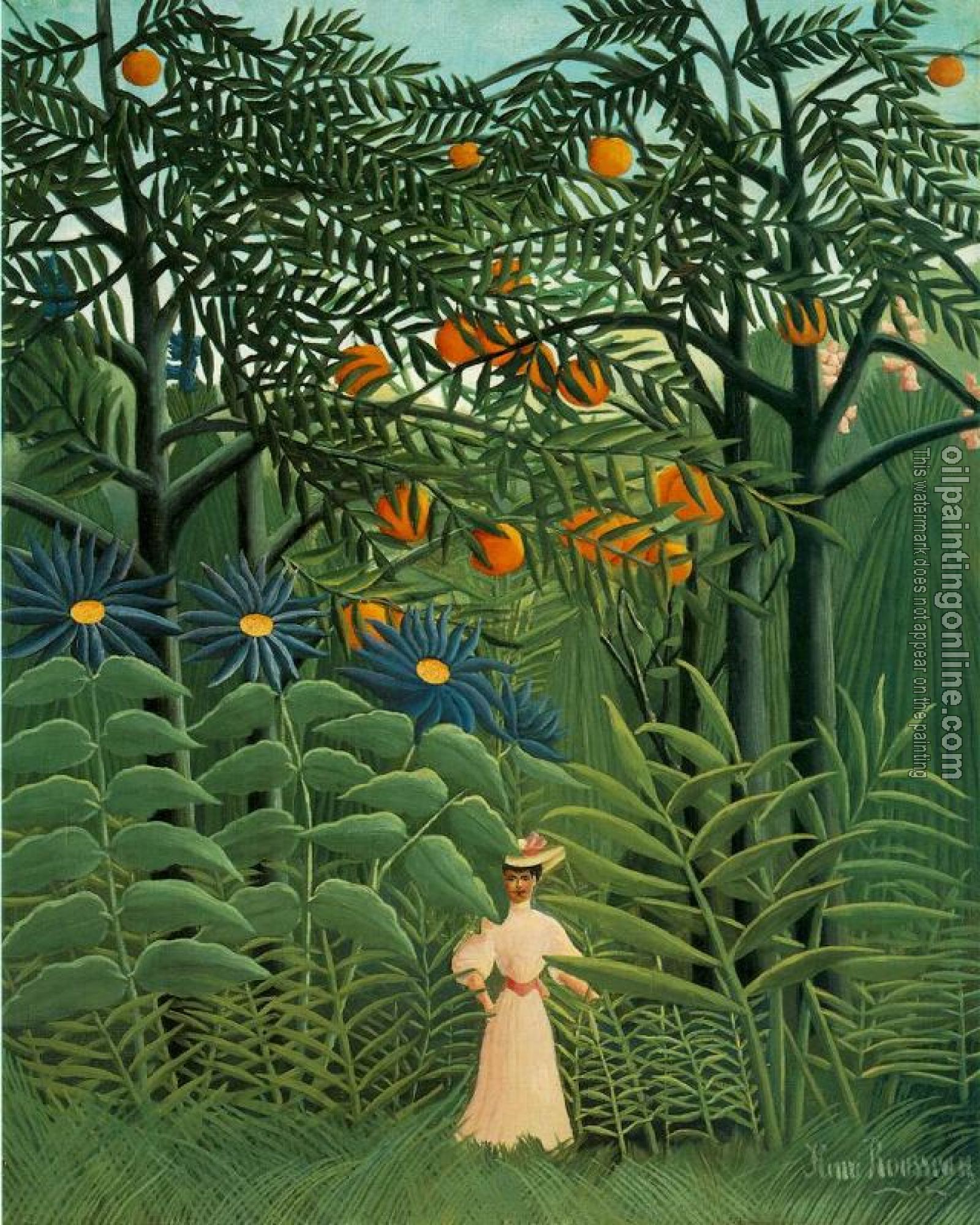 Henri Rousseau - Woman Walking in an Exotic Forest